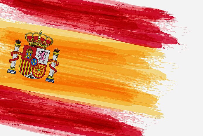 Flagge Spaniens: Spanien ist Gastland der Frankfurter Buchmesse 2022