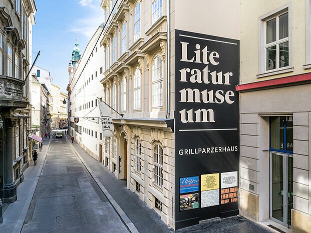 Außenansicht des Lietraturmuseums der Österreichischen Nationalbibliothek.