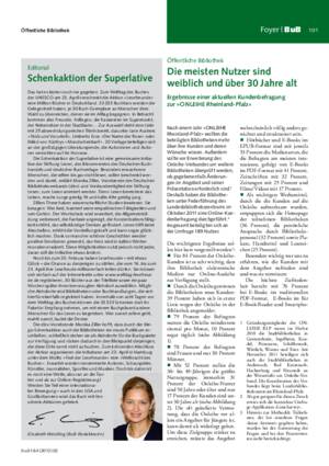 Schenkaktion der Superlative / Elisabeth Weidling (BuB-Redakteurin)