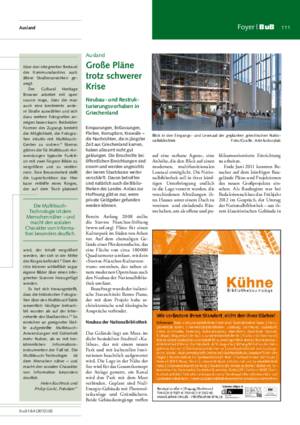 Große Pläne trotz schwerer Krise : Neubau- und Restrukturierungsvorhaben
in Griechenland / Gerlinde Buck, Goethe-Institut Athen