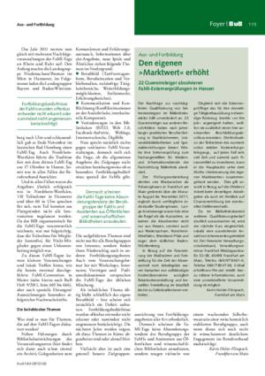 Den eigenen »Marktwert« erhöht : 22 Quereinsteiger absolvieren FaMI-Externenprüfungen in Hessen / Karin Holste-Flinspach, Frankfurt am Main
