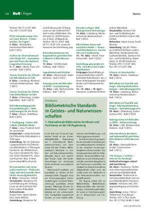 Bibliometrische Standards in Geistes- und Naturwissenschaften : 1. Internationale Bibliometrie-Konferenz und Fachmesse an der UB Regensburg