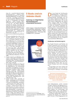 E-Books sind ein Anbieter-Markt : Auslotung von Möglichkeiten der Erwerbung trotz
schwindender Ressourcen / Astrid Götze