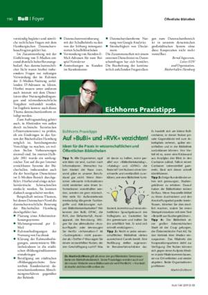 Auf »BuBi« und »RVK« verzichten! : Ideen für die Praxis in wissenschaftlichen und
Öffentlichen Bibliotheken / Martin Eichhorn