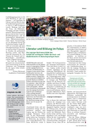 Literatur und Bildung im Fokus : die Leipziger Buchmesse bildet den
Auftakt der wichtigsten Treffen der Buch- und Medienbranche im deutschsprachigen Raum / Elisabeth Weidling