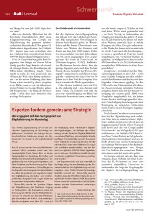 Experten fordern gemeinsame Strategie : dbv engagiert sich bei Fachgespräch zur
Digitalisierung im Bundestag / Natascha Reip, dbv