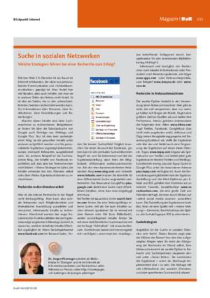 Suche in sozialen Netzwerken : Welche Strategien führen bei einer Recherche zum Erfolg?