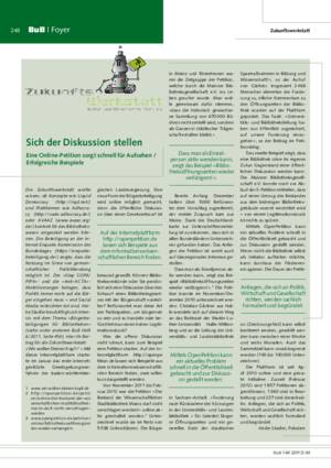Sich der Diskussion stellen : eine Online-Petition sorgt schnell für Aufsehen ;
Erfolgreiche Beispiele / Heike Stadler, Potsdam