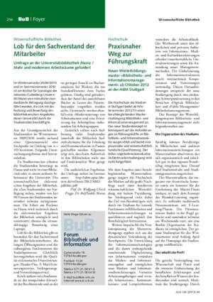 Lob für den Sachverstand der Mitarbeiter : Umfrage an der Universitätsbibliothek Mainz ; mehr und modernere Arbeitsräume gefordert / Prof. Dr. Wolfgang-Ulrich Prigge, Dr. Rolf Sudek; Mainz