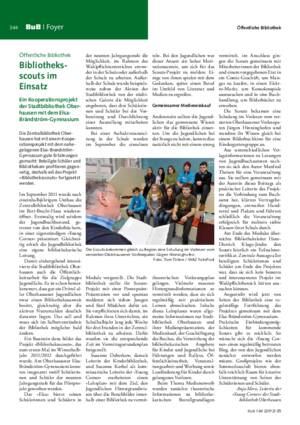 Bibliotheksscouts im Einsatz : ein Kooperationsprojekt der Stadtbibliothek Oberhausen mit dem Elsa-Brändström-Gymnasium / Anja Merz, Leiterin der
»Young Corner« der Stadtbibliothek Oberhausen