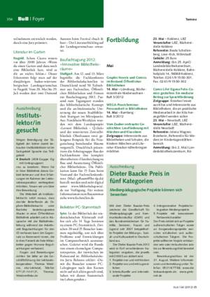 Dieter Baacke Preis in fünf Kategorien : Medienpädagogische Projekte können sich
bewerben