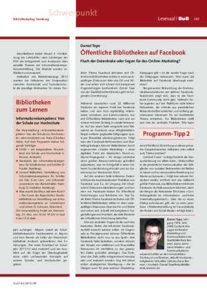 Öffentliche Bibliotheken auf Facebook : Fluch der Datenkrake oder Segen für das Online-Marketing? / Daniel Tepe