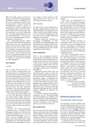 Bibliotheksverbände stärken : internationales Treffen in Berlin / Jana Haase 
(Bibliothek des MPI für europäische Rechtsgeschichte, Frankfurt am Main), 
Kommission für Verbandsmarketing und Verbandskommunikation