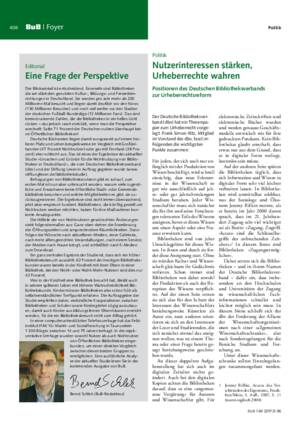 Eine Frage der Perspektive / Bernd Schleh (BuB-Redakteur)
