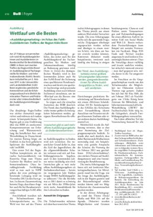 Wettlauf um die Besten : »Ausbildungsmarketing« im Fokus des FaMI-AusbilderInnen-
Treffens der Region Köln/Bonn / Christian Woll, Bundesinstitut für Berufsbildung (BIBB); Bonn