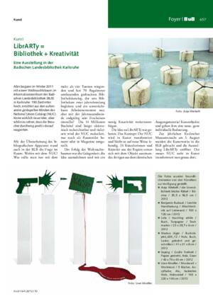 LibrARTy = Bibliothek + Kreativität : eine Ausstellung in der Badischen Landesbibliothek Karlsruhe / Claudia Krink, Teamleiterin Informationszentrum der BLB