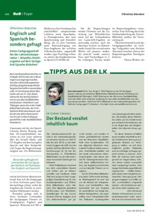 Englisch und Spanisch besonders gefragt: erstes Fachgruppentreffen der Lektoratskooperation ; aktuelles Marktangebot auf dem Sachgebiet
Sprache diskutiert / Thomas Weidner, ekz