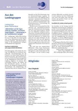 »Bibliotheken auf die Tagesordnung: Qualitäts- und Marketingstrategien« – Jahrestagung in der Stadtbibliothek Stuttgart / Isabell Leibing (UB Konstanz) und
Stefanie Sorge (HSB Biberach), BIB-Landesgruppe Baden-Württemberg