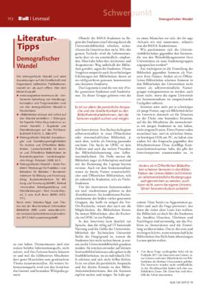 Literatur-Tipps : demografischer Wandel
