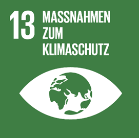 Das Symbol zum SDG 13 der Agenda 2030 der Vereinten Nationen.