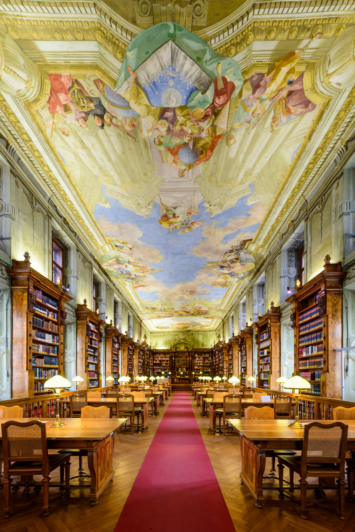 Augustinerlesesaal der Österreichischen Nationalbibliothek in Wien.